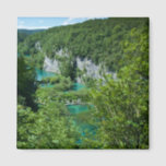 Travel Photography Croatia Lake Mountain Landscape Magnet<br><div class="desc">A beautiful travel photo taken at Plitvice Lakes Park in Croatia of the gorgeous water,  mountains,  and greenery on a bright sunny blue skies summer day.</div>