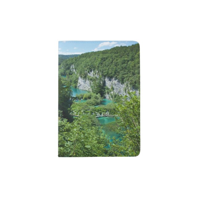 Travel Photography Croatia Lake Mountain Landscape Passport Holder (Front)