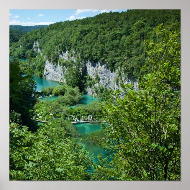 Travel Photography Croatia Lake Mountain Landscape Poster (Front)