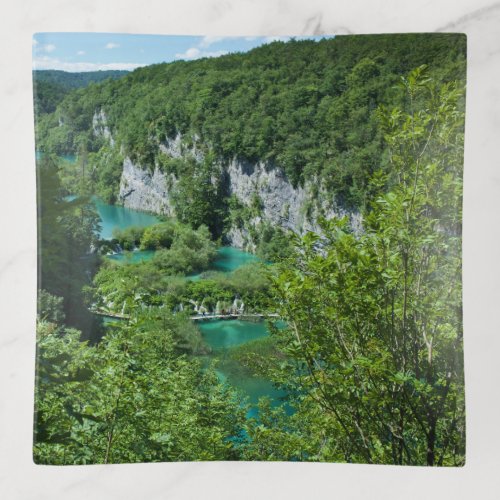 Travel Photography Croatia Lake Mountain Landscape Trinket Tray