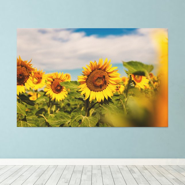 Travel Photography Decor with Sunflower Photo (Insitu(Wood Floor))