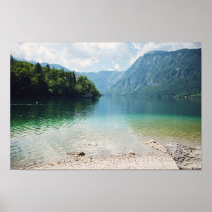Travel Photography - Lake and Mountains - Slovenia Poster