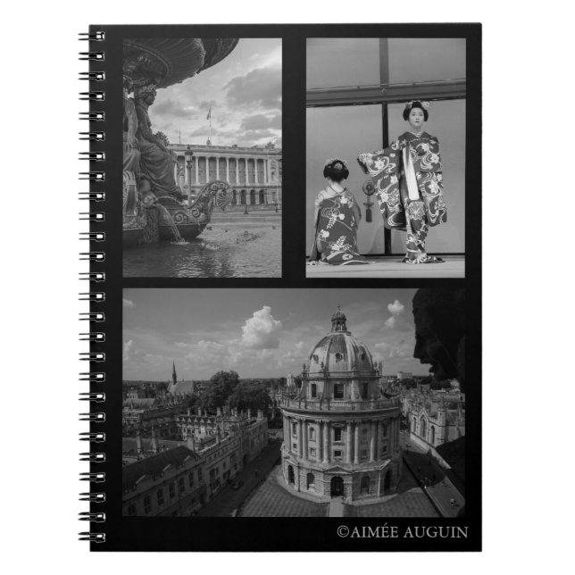 Travel Photography Notebook - Paris, Kyoto, Oxford (Front)