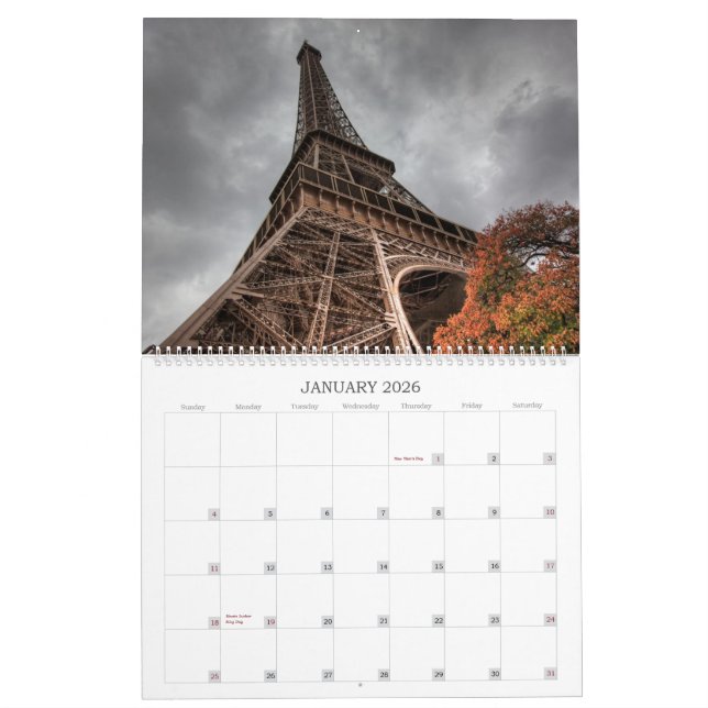 Travel Photos Calendar (Jan 2026)