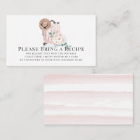 Travel Pink Suitcase Bridal Shower Recipe Request