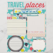Travel Places Travel Journal Insert (Front)