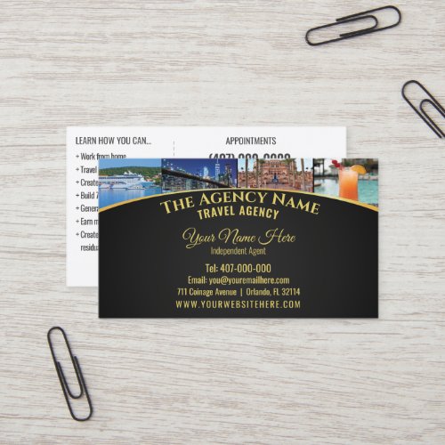 Travel Planner Agent Template Business Card