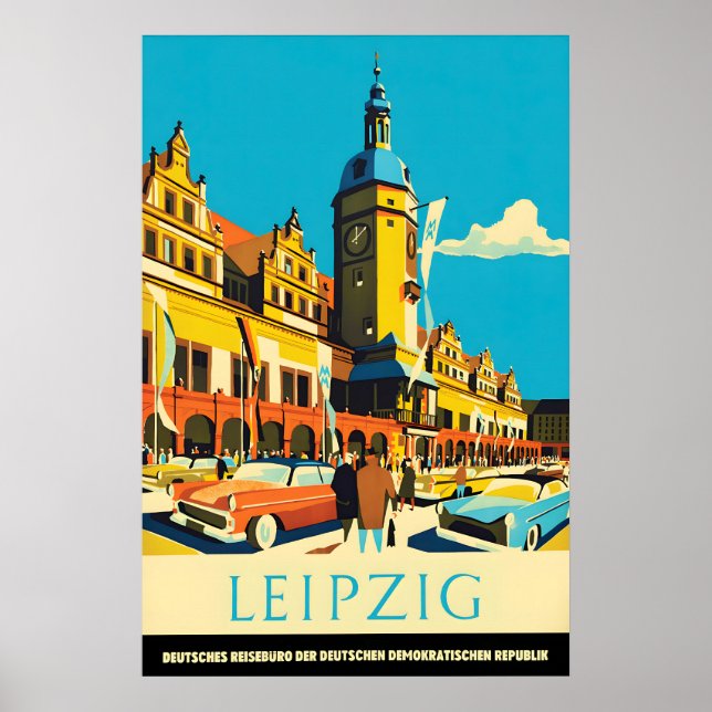 Travel Poster Eastern Germany Leipzig, Saxony (Front)