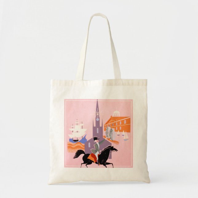 Travel Poster For Allegheny Airlines To Boston Tote Bag (Front)