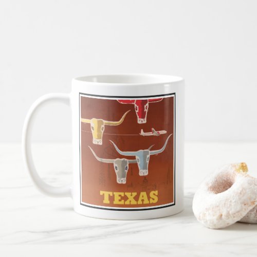 Travel Poster For American Airlines To Texas Coffee Mug
