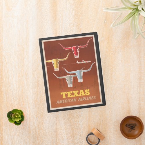 Travel Poster For American Airlines To Texas Mini Binder