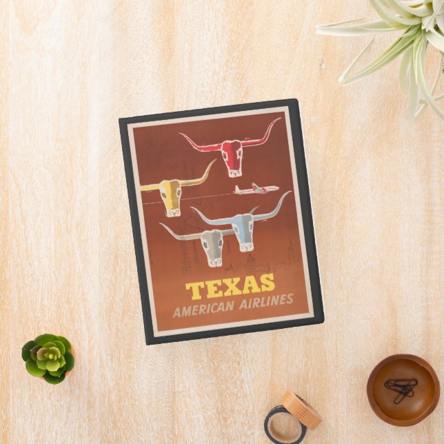 Travel Poster For American Airlines To Texas Mini Binder (InSitu)