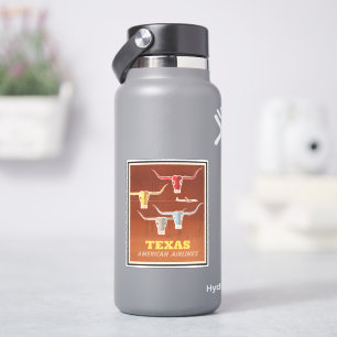 Travel Poster For American Airlines To Texas Sticker