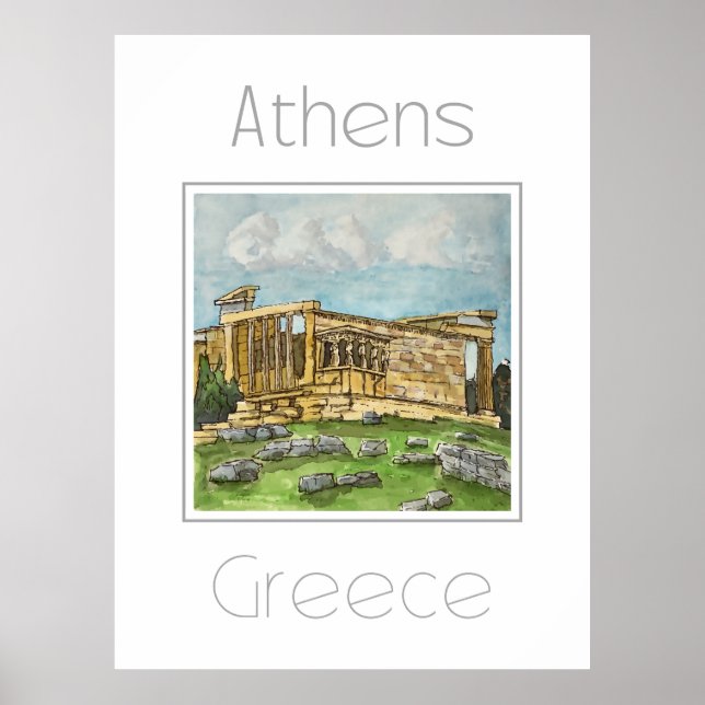 Travel poster for Athens Greece (Front)