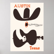 Travel Poster for Austin, Texas.