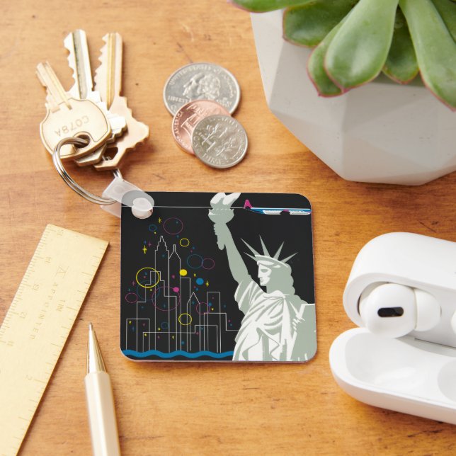 Travel Poster For Flying Northwest Airlines Keychain (Desk)