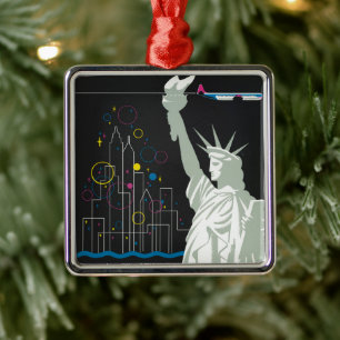 Travel Poster For Flying Northwest Airlines Metal Ornament