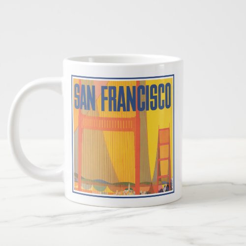 Travel Poster For Flying Twa To San Francisco Giant Coffee Mug