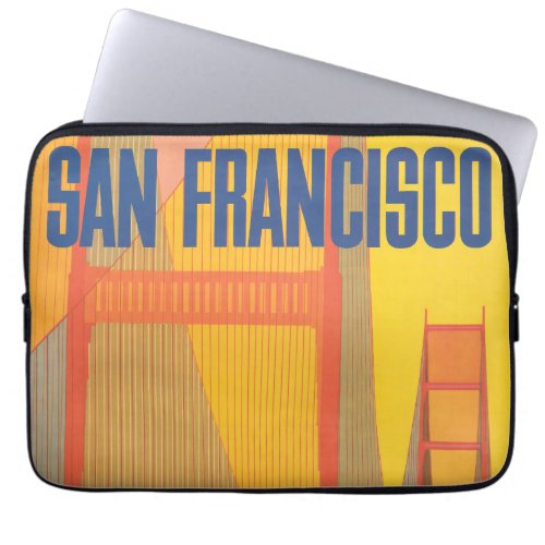 Travel Poster For Flying Twa To San Francisco Laptop Sleeve