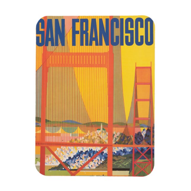 Travel Poster For Flying Twa To San Francisco Magnet (Vertical)