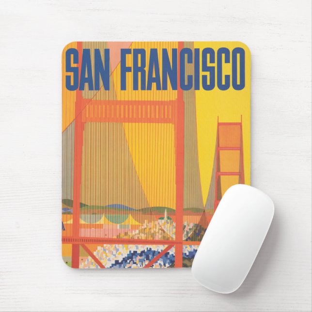 Travel Poster For Flying Twa To San Francisco Mouse Pad (With Mouse)