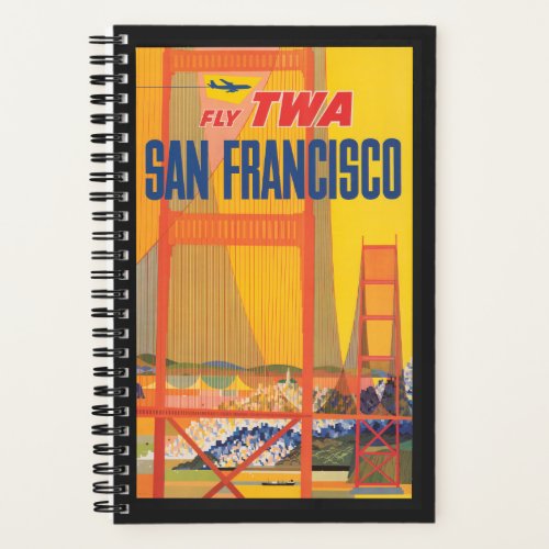 Travel Poster For Flying Twa To San Francisco Notebook