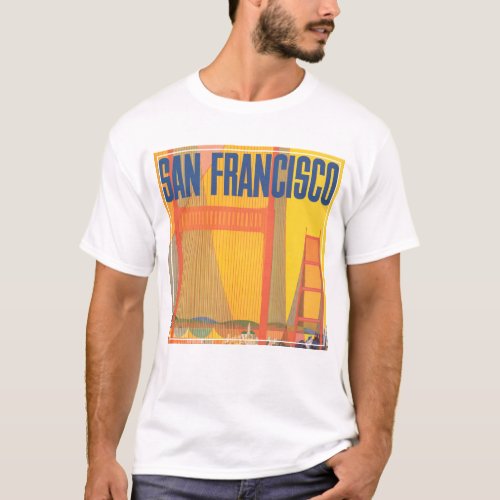 Travel Poster For Flying Twa To San Francisco T_Shirt