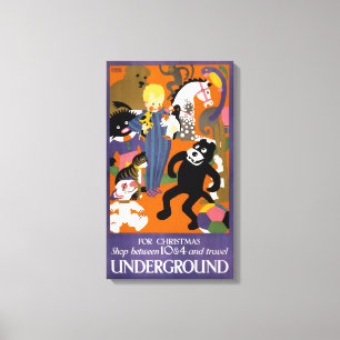 Travel Poster For London Underground Subway Canvas Print