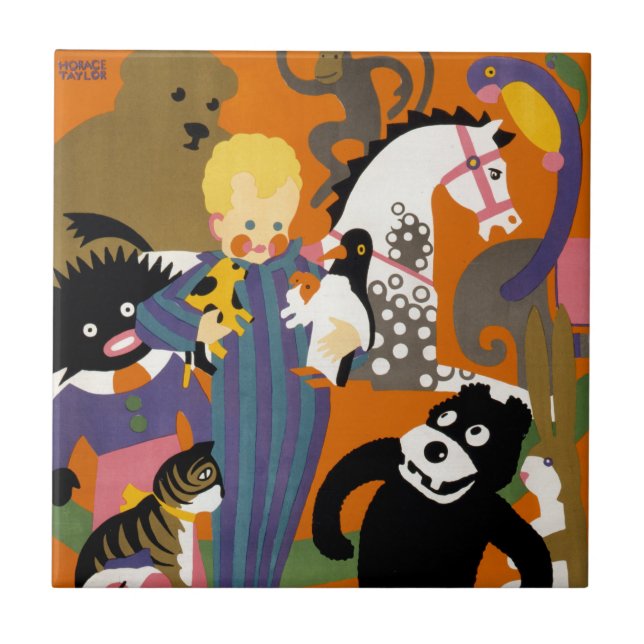 Travel Poster For London Underground Subway Ceramic Tile (Front)