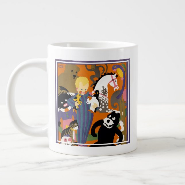 Travel Poster For London Underground Subway Giant Coffee Mug (Left)