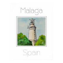 Travel Poster for Malaga Spain