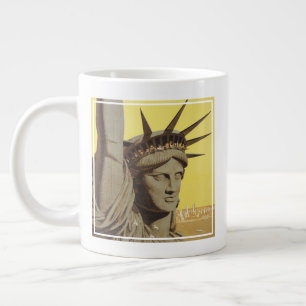 Travel Poster For New York, United Air Lines Giant Coffee Mug