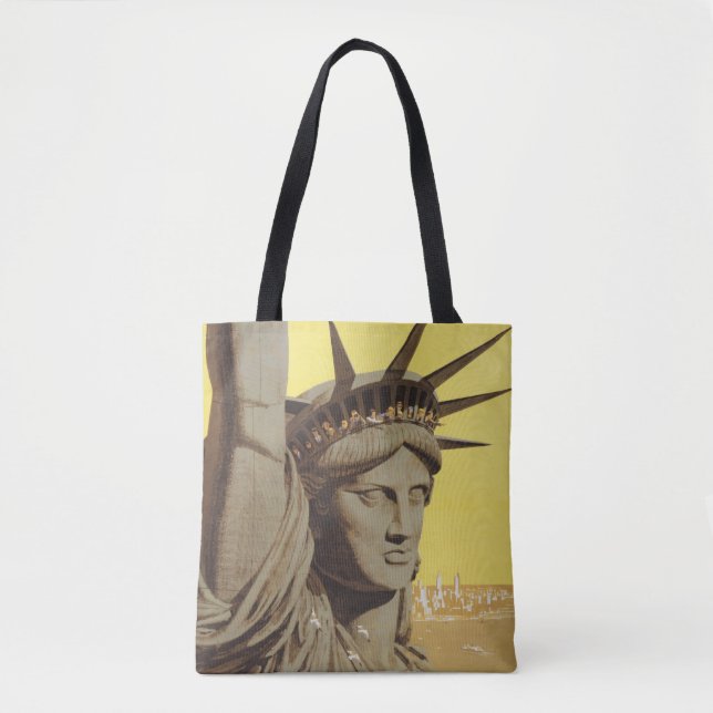 Travel Poster For New York, United Air Lines Tote Bag (Front)