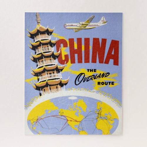 Travel Poster For Northwest Orient Airlines Jigsaw Puzzle