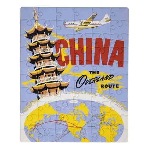 Travel Poster For Northwest Orient Airlines Jigsaw Puzzle