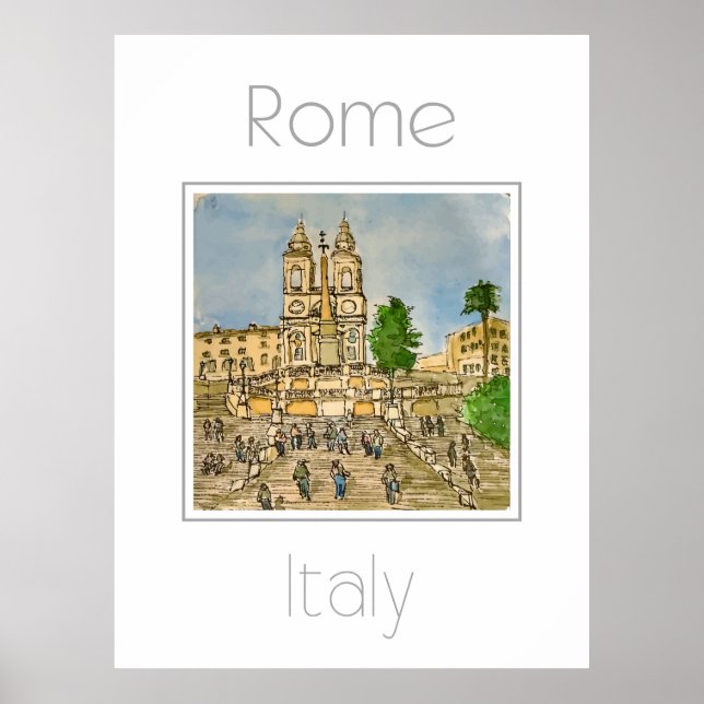 Travel poster for Rome Italy (Front)