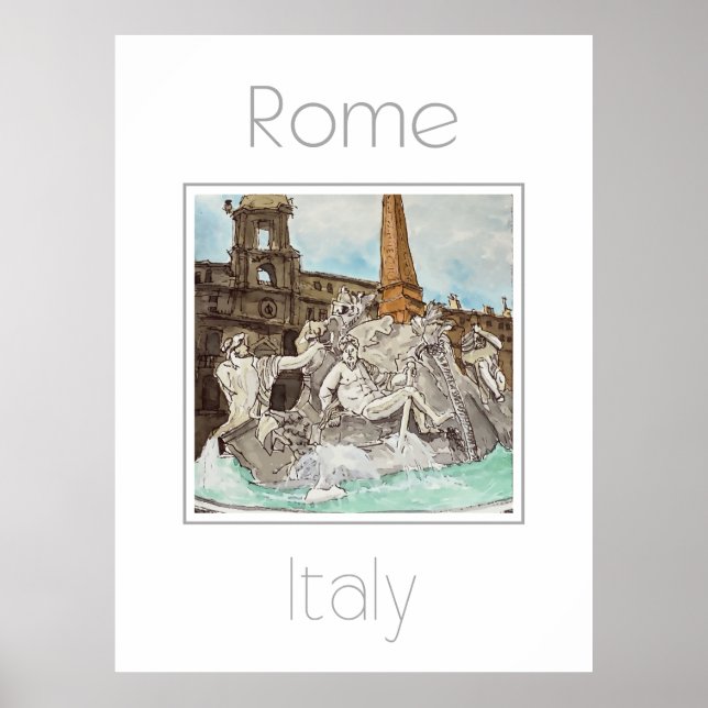 Travel poster for Rome Italy (Front)