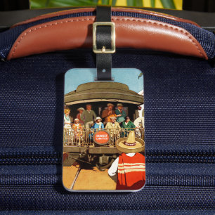Travel Poster For The Sunset Route By Rail And Sea Luggage Tag