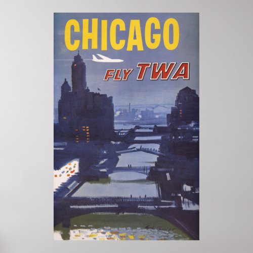 Travel Poster For Trans World Airlines Flights