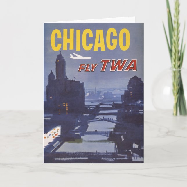 Travel Poster For Trans World Airlines Flights Card (Front)