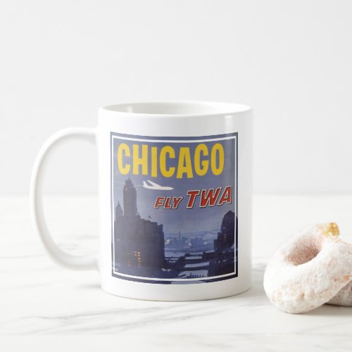 Travel Poster For Trans World Airlines Flights Coffee Mug