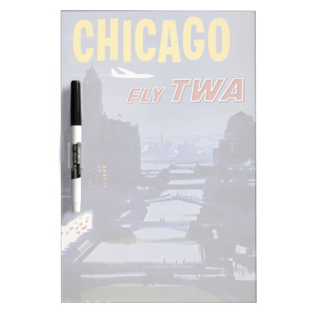 Travel Poster For Trans World Airlines Flights Dry Erase Board (Front)