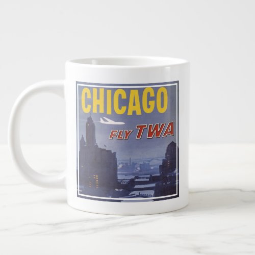 Travel Poster For Trans World Airlines Flights Giant Coffee Mug