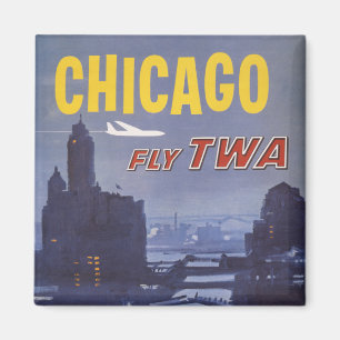 Travel Poster For Trans World Airlines Flights Magnet