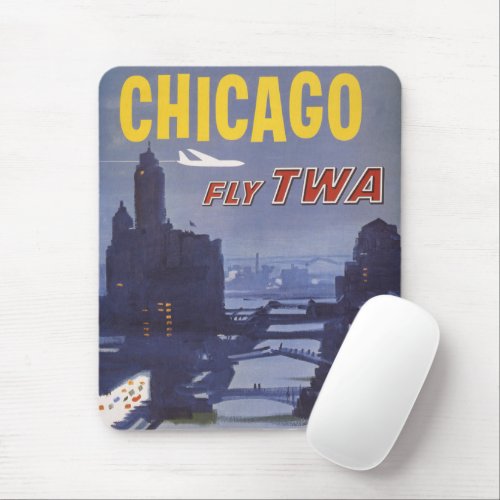 Travel Poster For Trans World Airlines Flights Mouse Pad
