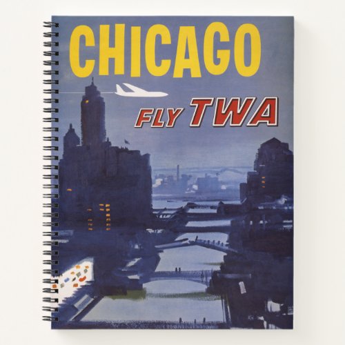Travel Poster For Trans World Airlines Flights Notebook