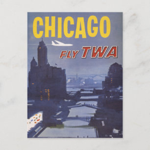 Travel Poster For Trans World Airlines Flights Postcard