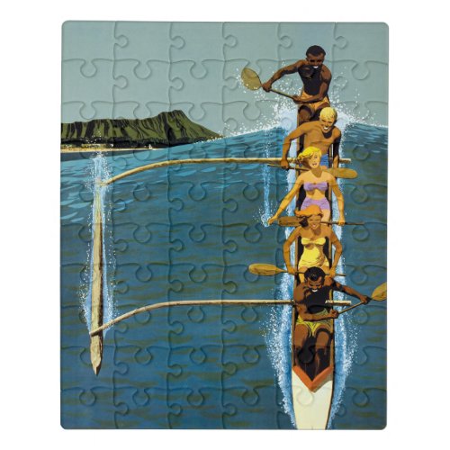 Travel Poster For United Air Lines To Hawaii Jigsaw Puzzle
