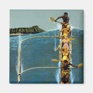 Travel Poster For United Air Lines To Hawaii Magnet