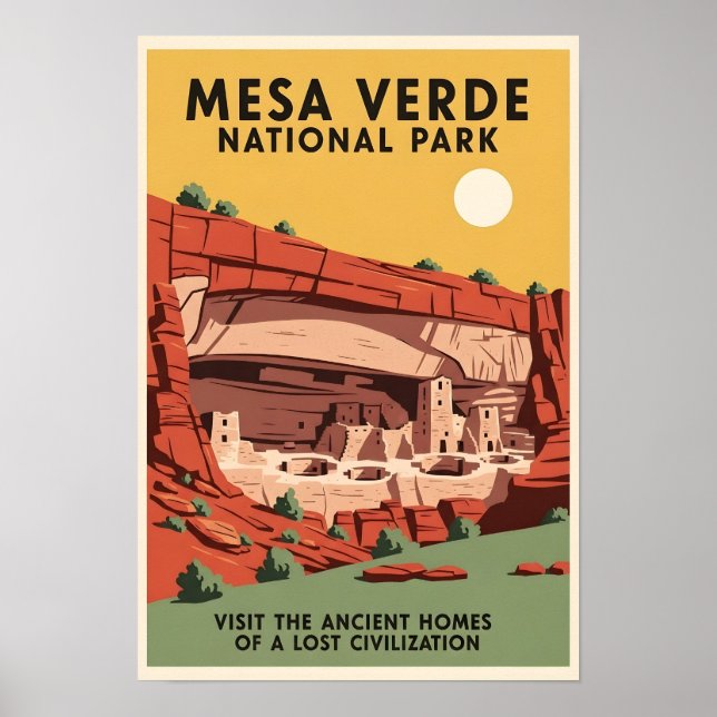 Travel Poster Mesa Verde National Park  (Front)
